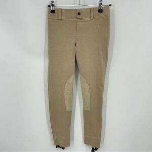 Horze Girl’s Tan Beige Breeches Equestrian Horseback Stirrup Pants Sz. M